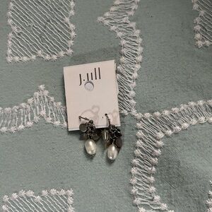 J. Jill Silver and Pearl Dangle Earrings
